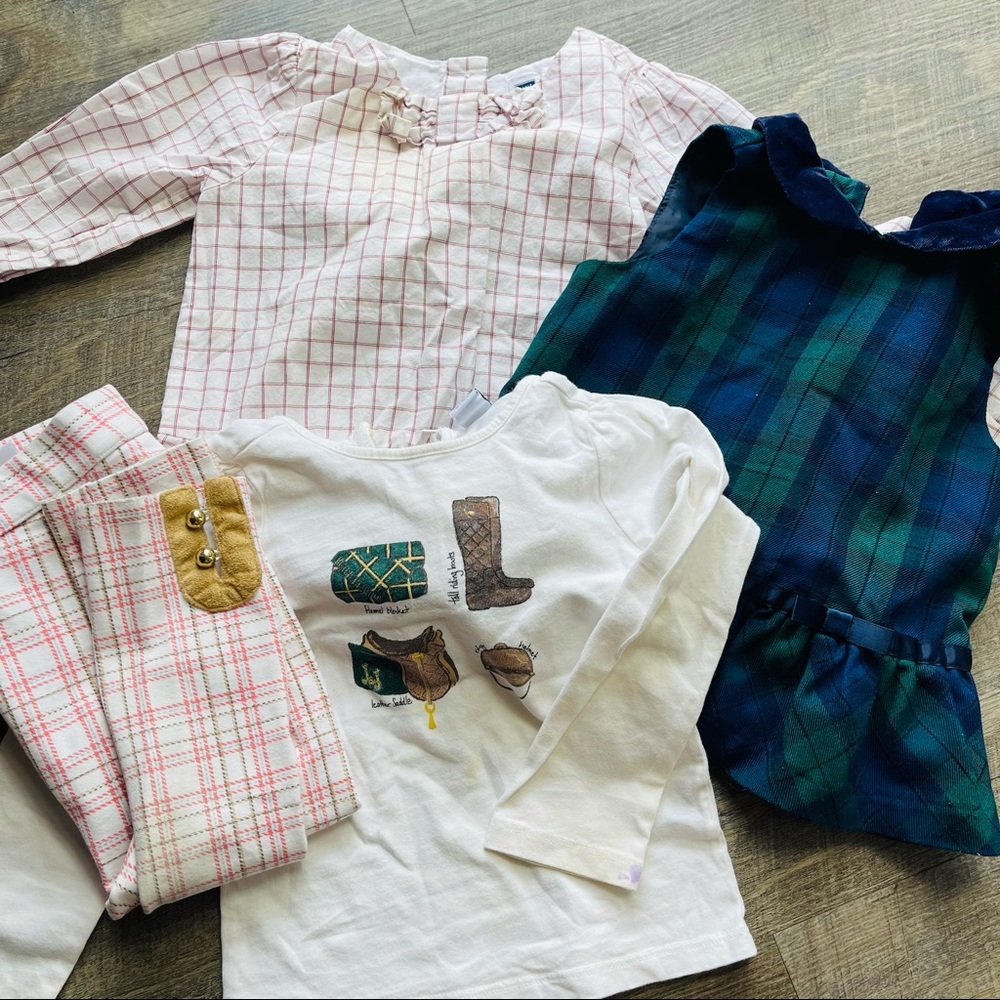 3 Janie and Jack Tops and 1 pants,Size3T